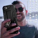 Wholesale iPhone SE 2020 / 8 / 7 Military Grade Armor Protection Stand Magnetic Feature Case (Navy Blue)